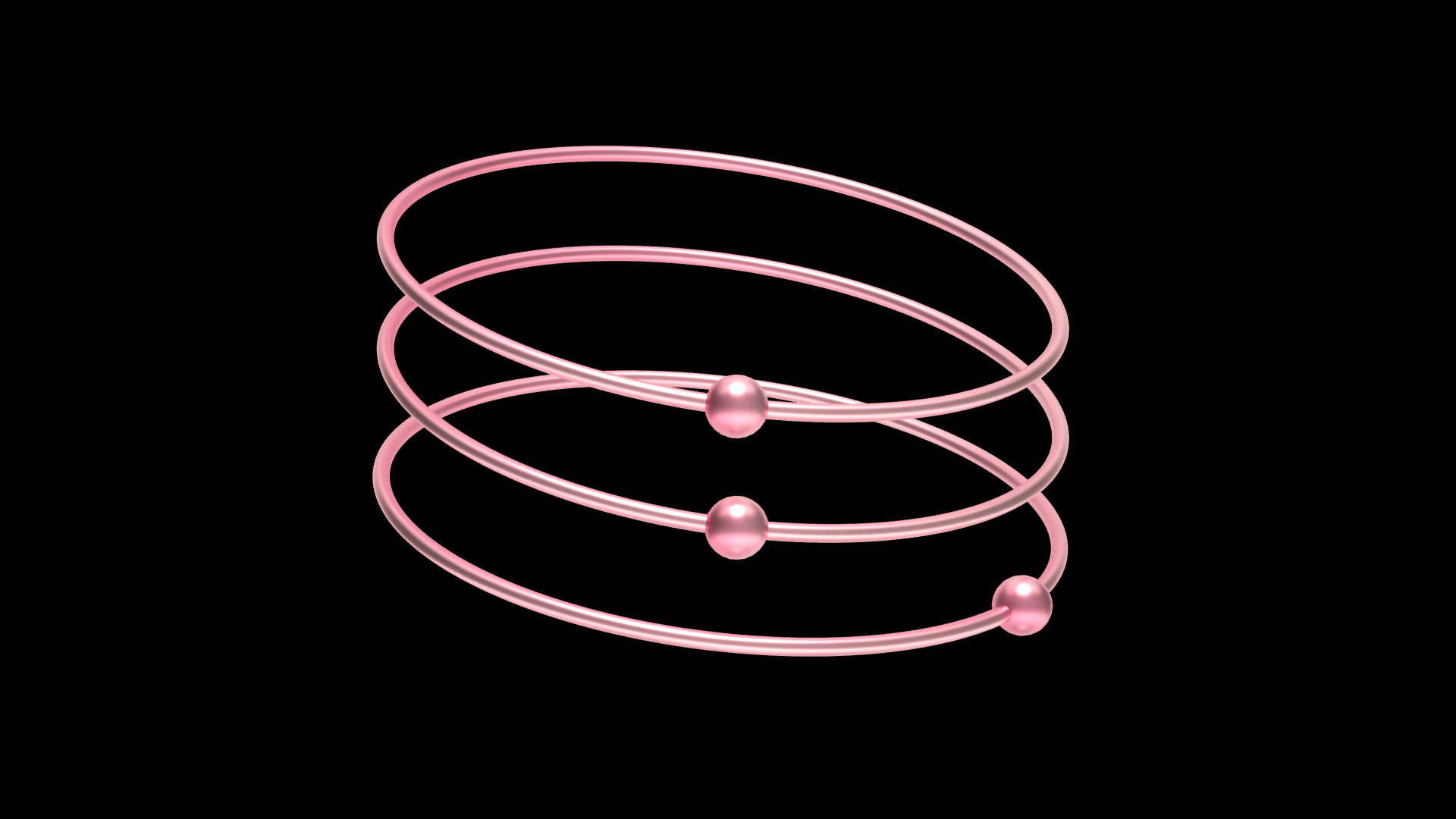 C4D金属3D粉色圆环立体带通道素材视频的预览图