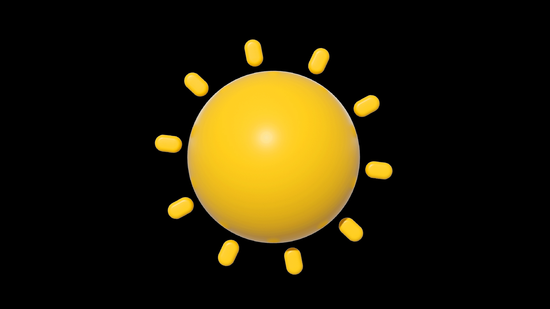 c4d天气图标太阳3d立体带通道素材视频的预览图