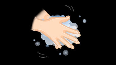 洗手泡沫消毒防疫带通道素材视频的预览图