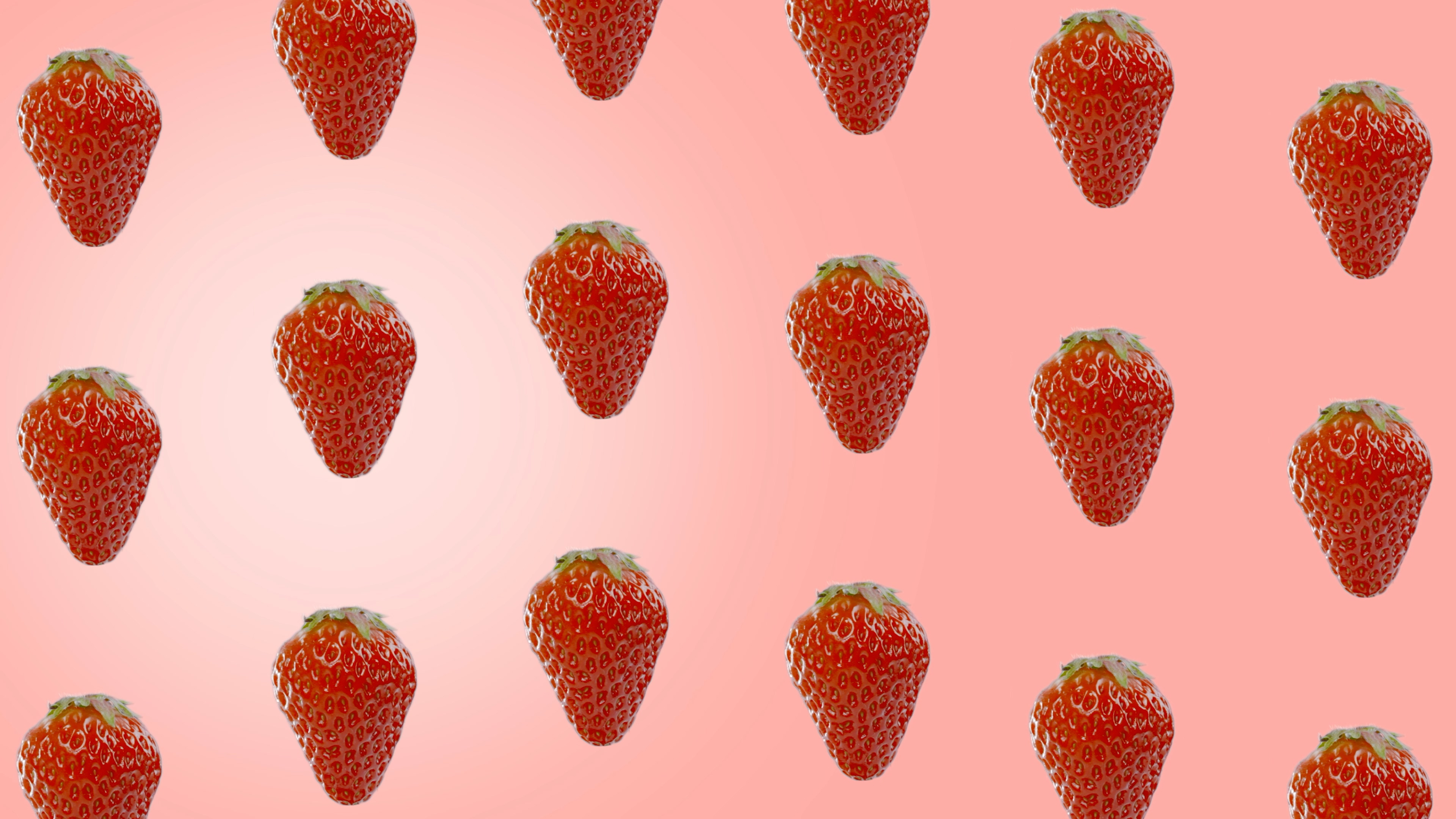 4K饮品店草莓排列粉色广告动画新鲜粉红色视频的预览图
