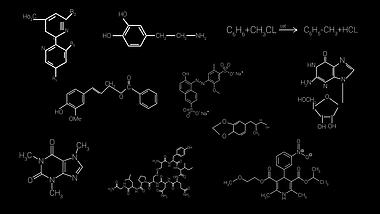 现代医疗药物化学分子元素视频ae模板视频的预览图
