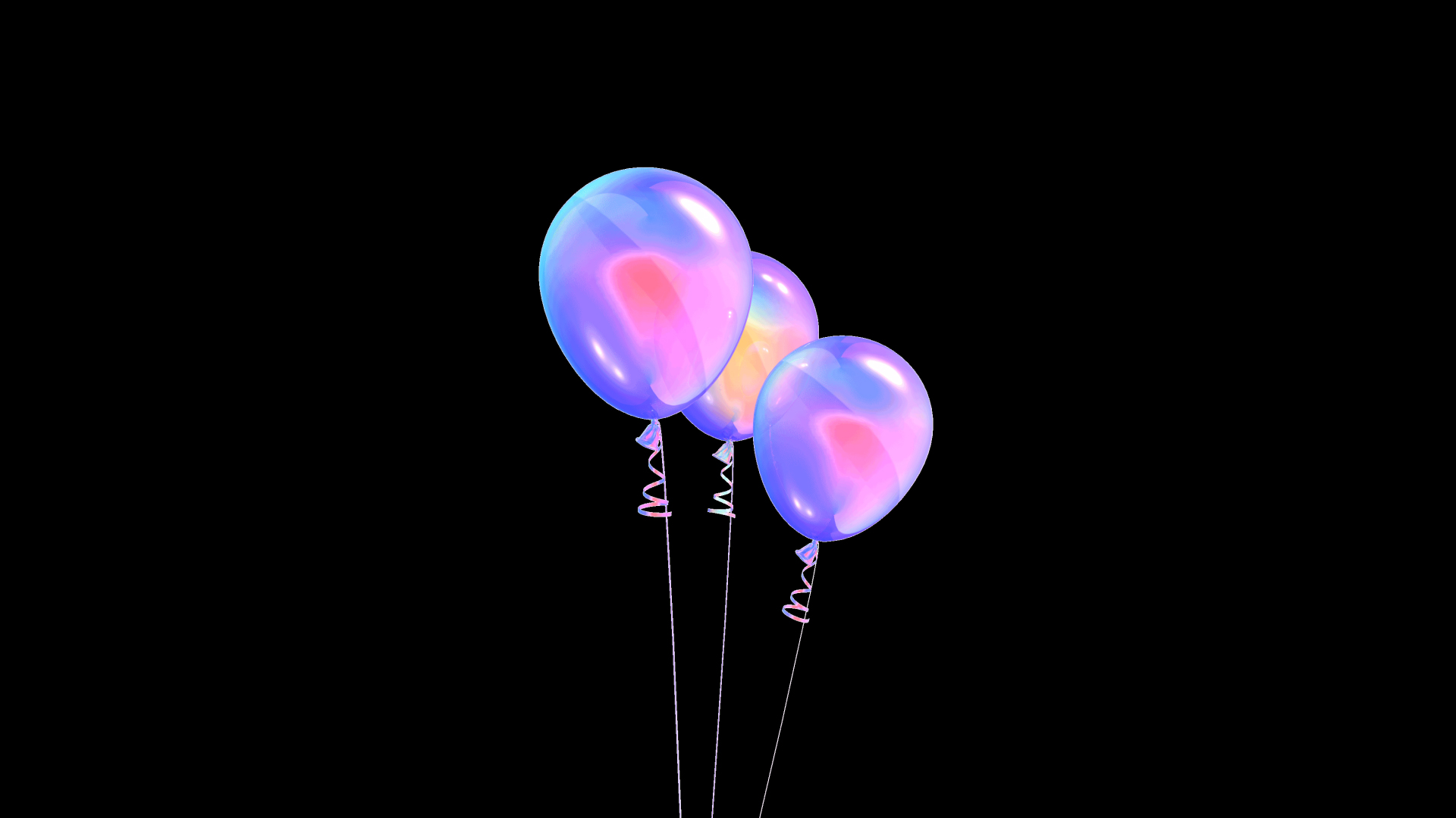 c4d立体3d潮流镭射气球酸性带通道素材视频的预览图