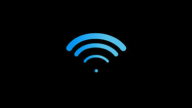 WiFi无线网信号蓝色渐变图标带通道素材视频的预览图