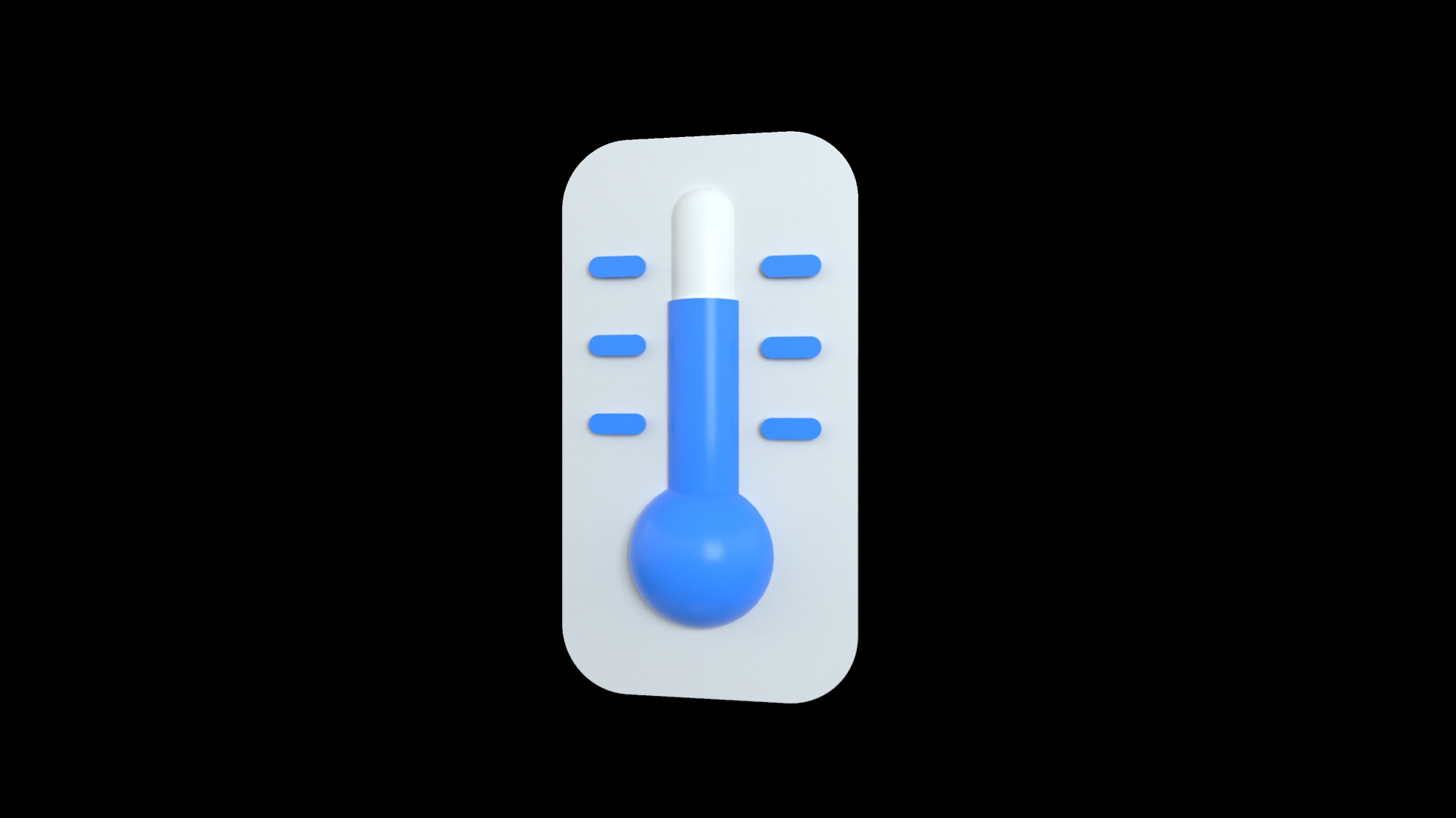 C4D立体3D蓝色温度计带通道素材视频的预览图