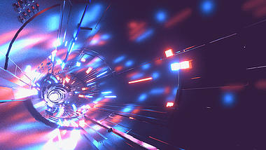 科技隧道橙色蓝色C4D炫酷未来感视频背景视频的预览图