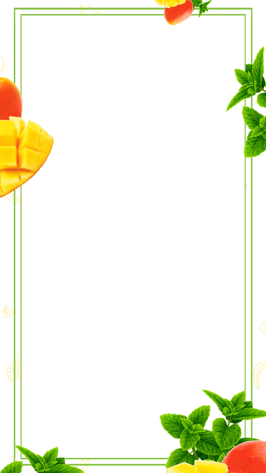 原创竖屏简约热带水果芒果促销视频边框视频的预览图