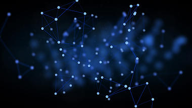 蓝色点线粒子抽象科技视频动态背景视频的预览图