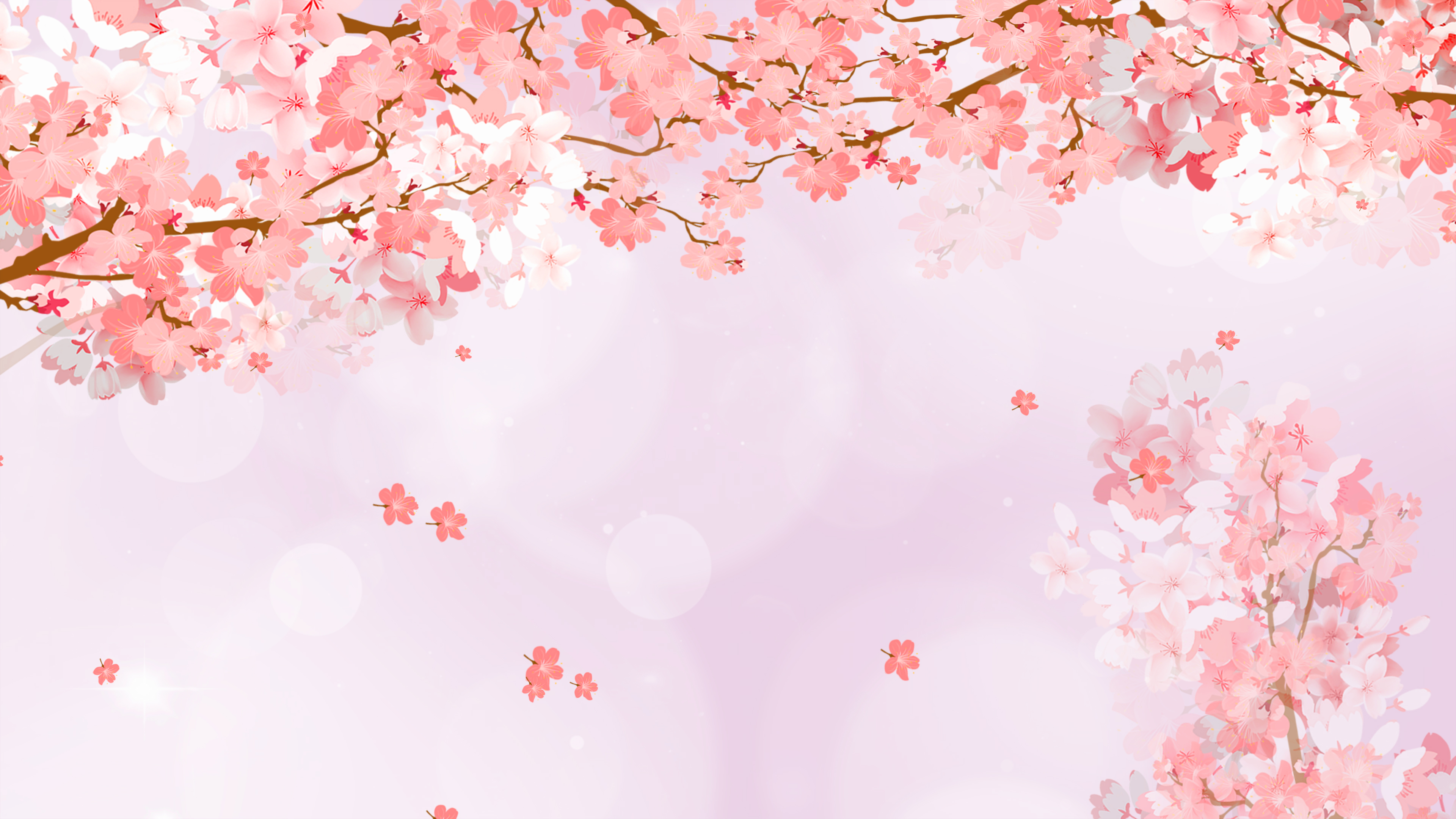 唯美治愈樱花下落浪漫温馨视频动态背景视频的预览图