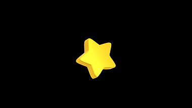 3d立体星星黄色视频的预览图