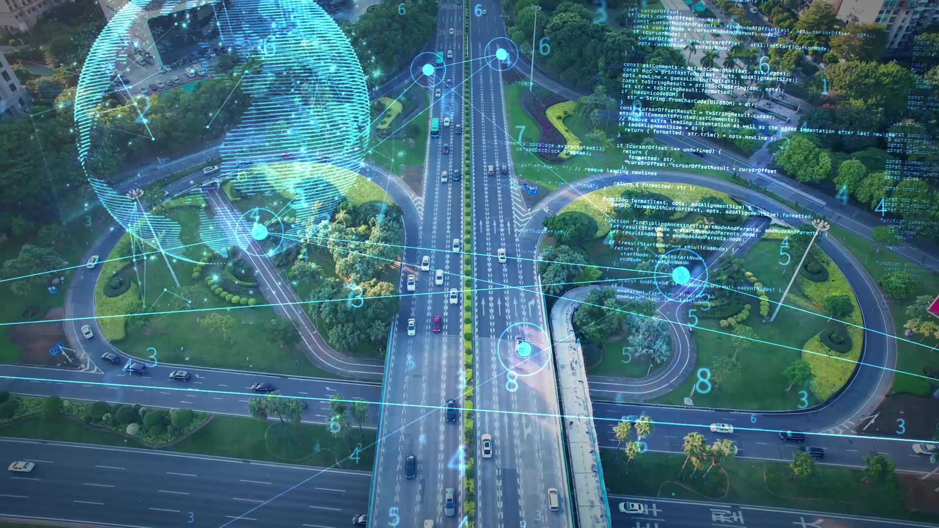 简约简洁大气科技城市背景视频的预览图
