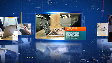 科技感HUD三维空间企业图文片头视频的预览图
