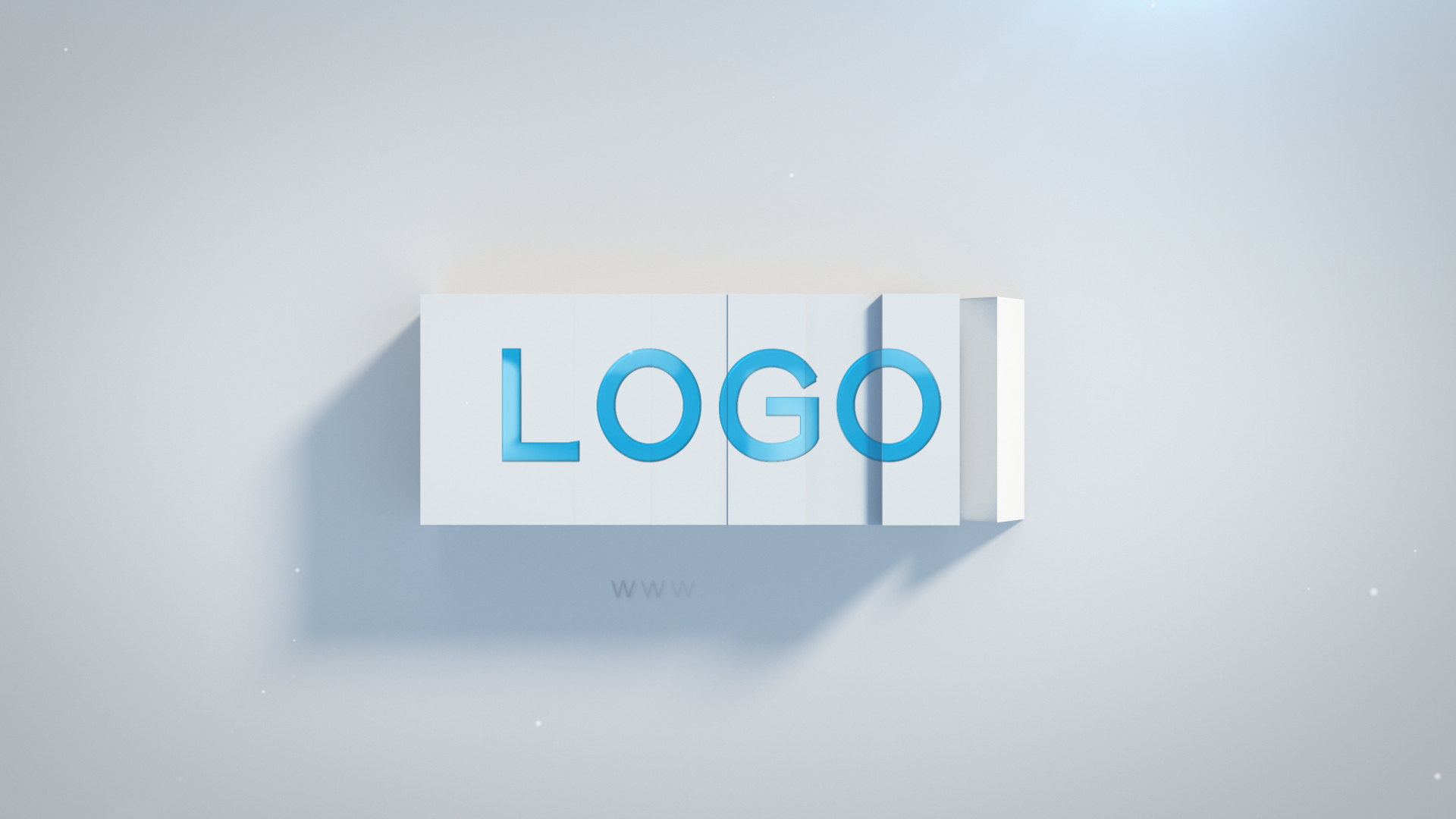 干净白色三维方块企业LOGO演绎展示视频的预览图