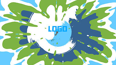 卡通流体笔刷LOGO演绎展示视频的预览图