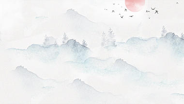 原创水墨山水淡雅中国风清明谷雨视频背景视频的预览图