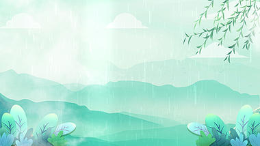 原创水墨中国风谷雨视频背景视频的预览图
