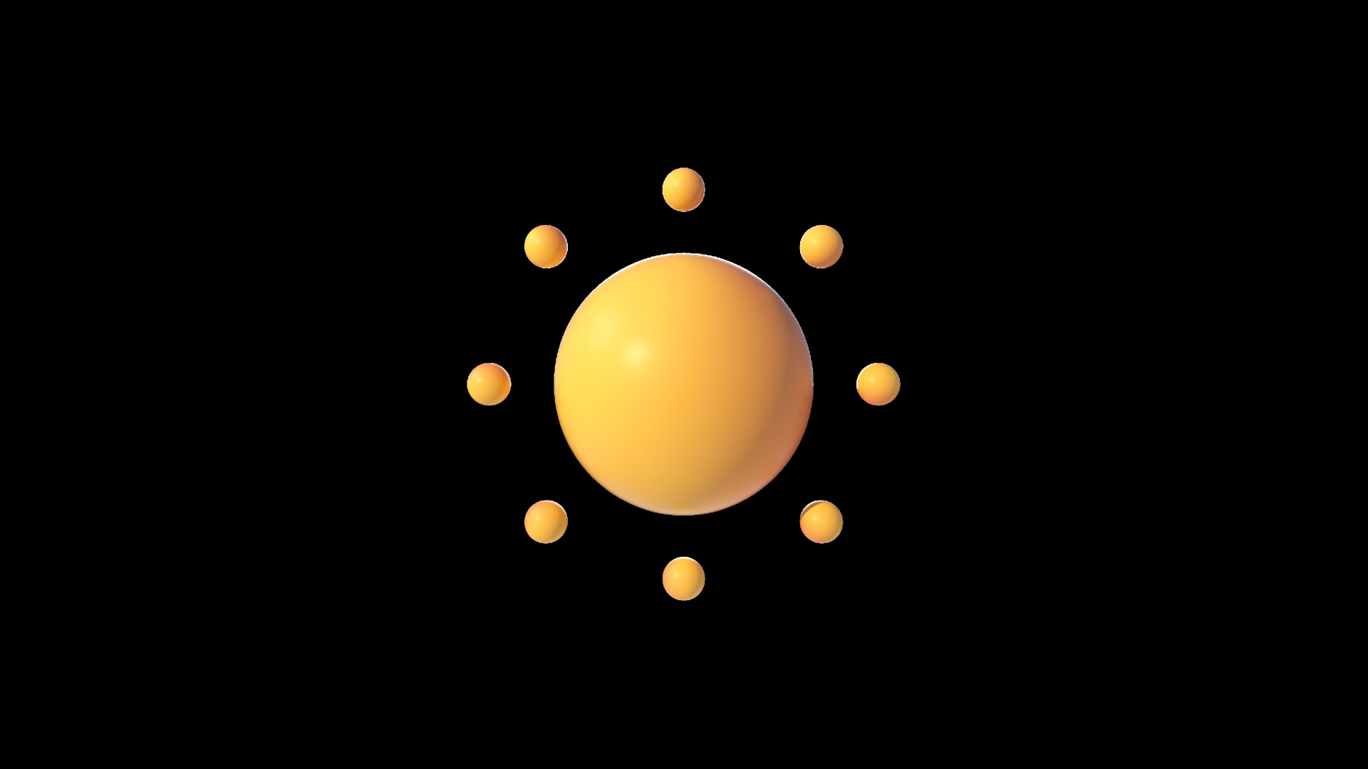 C4D卡通太阳转动3d立体带通道素材视频的预览图