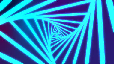 蓝色科技霓虹灯旋转穿梭视频背景视频的预览图
