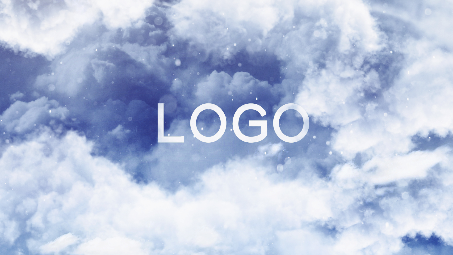 蓝天白云穿梭LOGO展示演绎视频的预览图