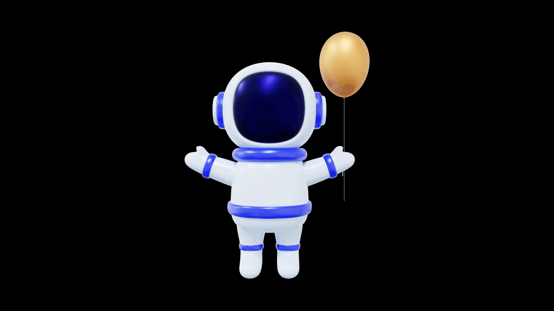 宇航员气球C4D立体3D航空航天视频的预览图