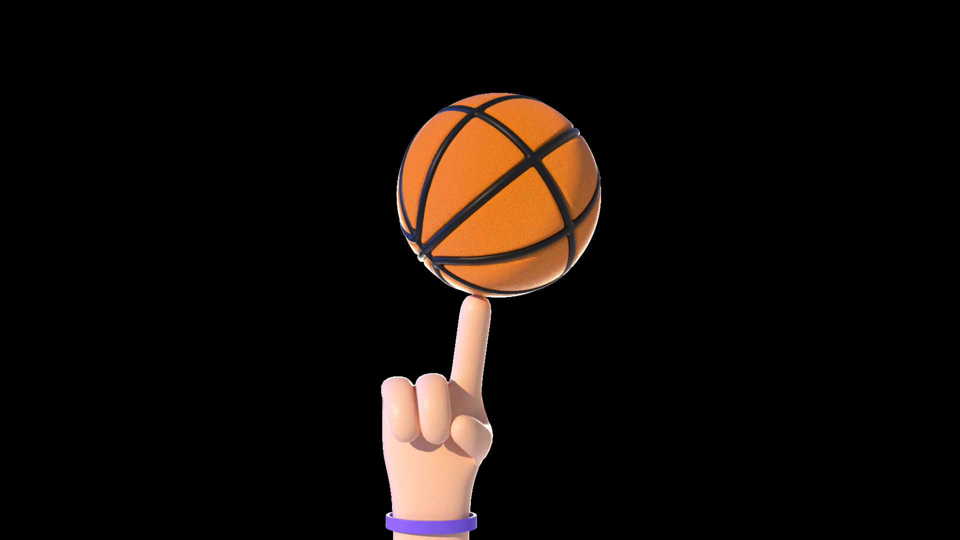 C4D运动健身篮球转动立体3D视频的预览图