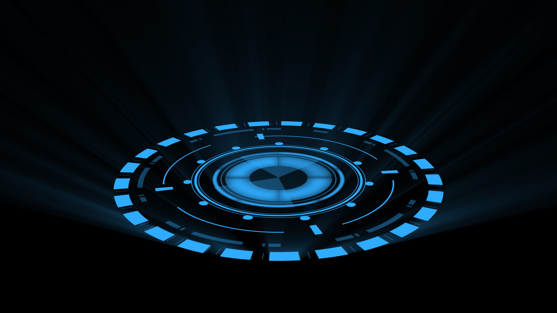 蓝色科技HUD光圈线条光效视频的预览图