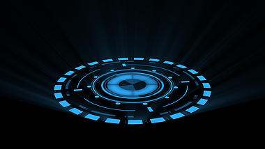 蓝色科技HUD光圈线条光效视频的预览图