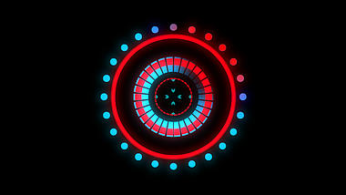 科技风红蓝hud几何圆形界面视频的预览图