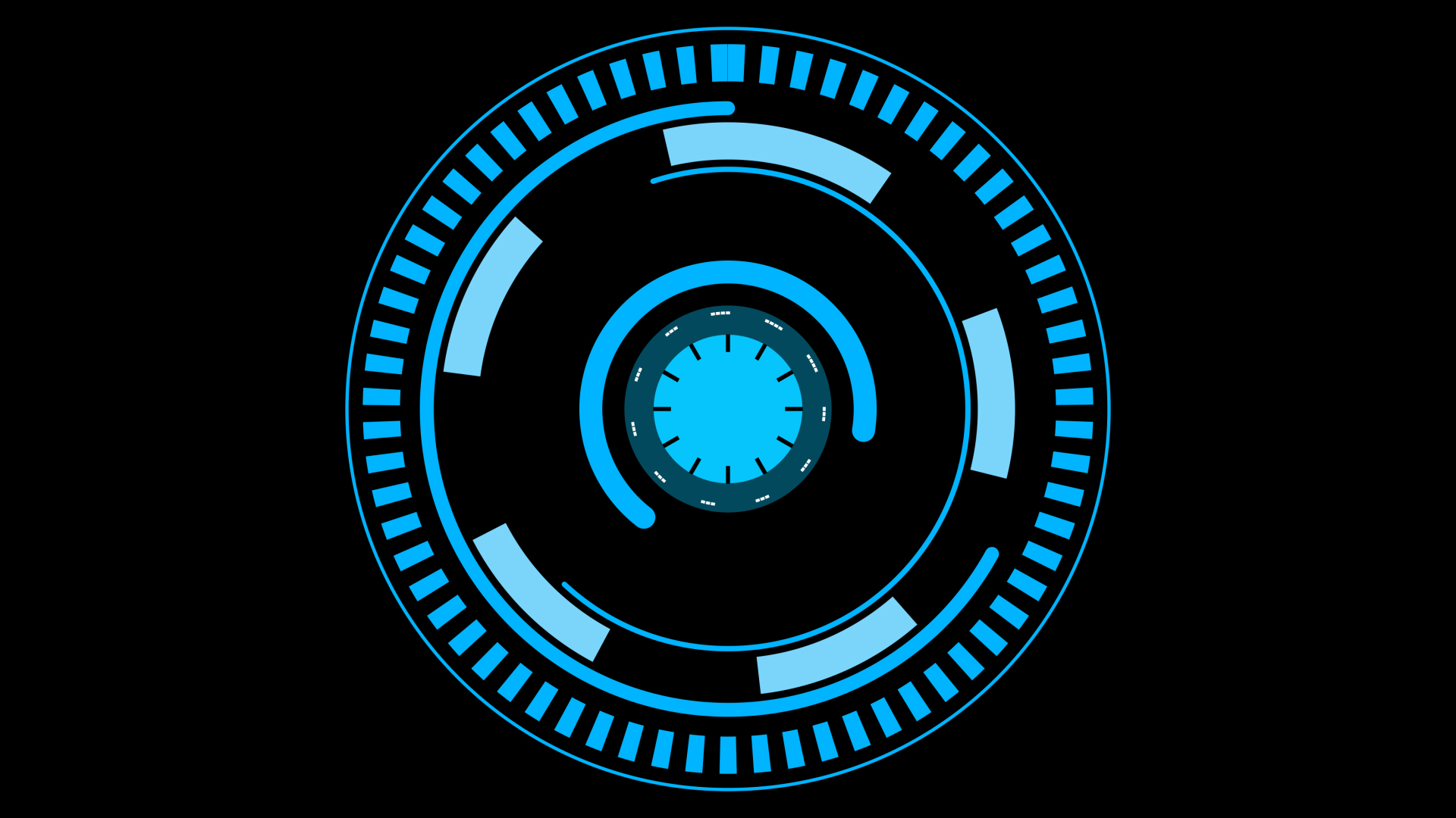 科技未来蓝色旋转魔法立体圆形图标视频的预览图