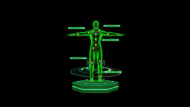 医疗科技人体结构信息展示科技感绿色视频的预览图