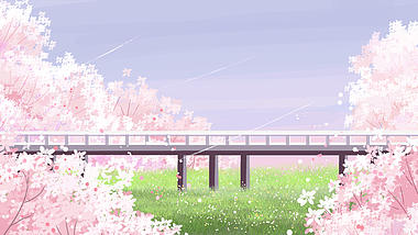 樱花风景唯美粉色视频背景视频的预览图