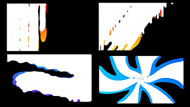 彩色流体MG动画转场AE模板视频的预览图