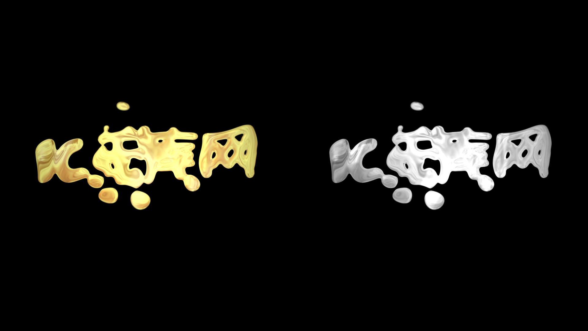 大气金属金银流体logo展示演绎片头视频ae模板视频的预览图