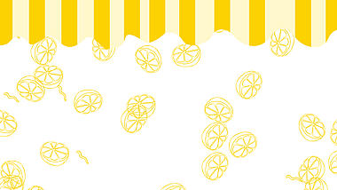 原创简约橙子黄色卡通下落动态背景视频的预览图