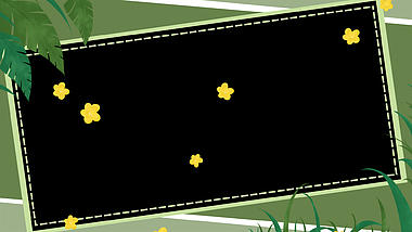 原创小清新植物花朵绿色视频边框视频的预览图