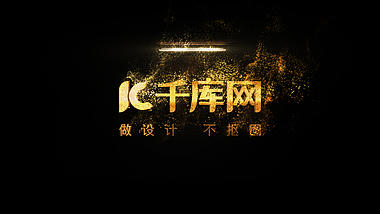 大气黑金粒子光效logo展示演绎片头视频ae模板视频的预览图