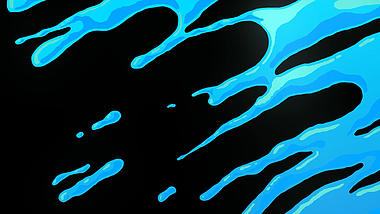 mg动画蓝色水流流体遮罩转场AE模板视频的预览图
