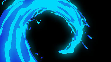 蓝色水流mg动画流体遮罩转场AE模板视频的预览图