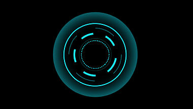 蓝色旋转圆形边框科技感视频的预览图