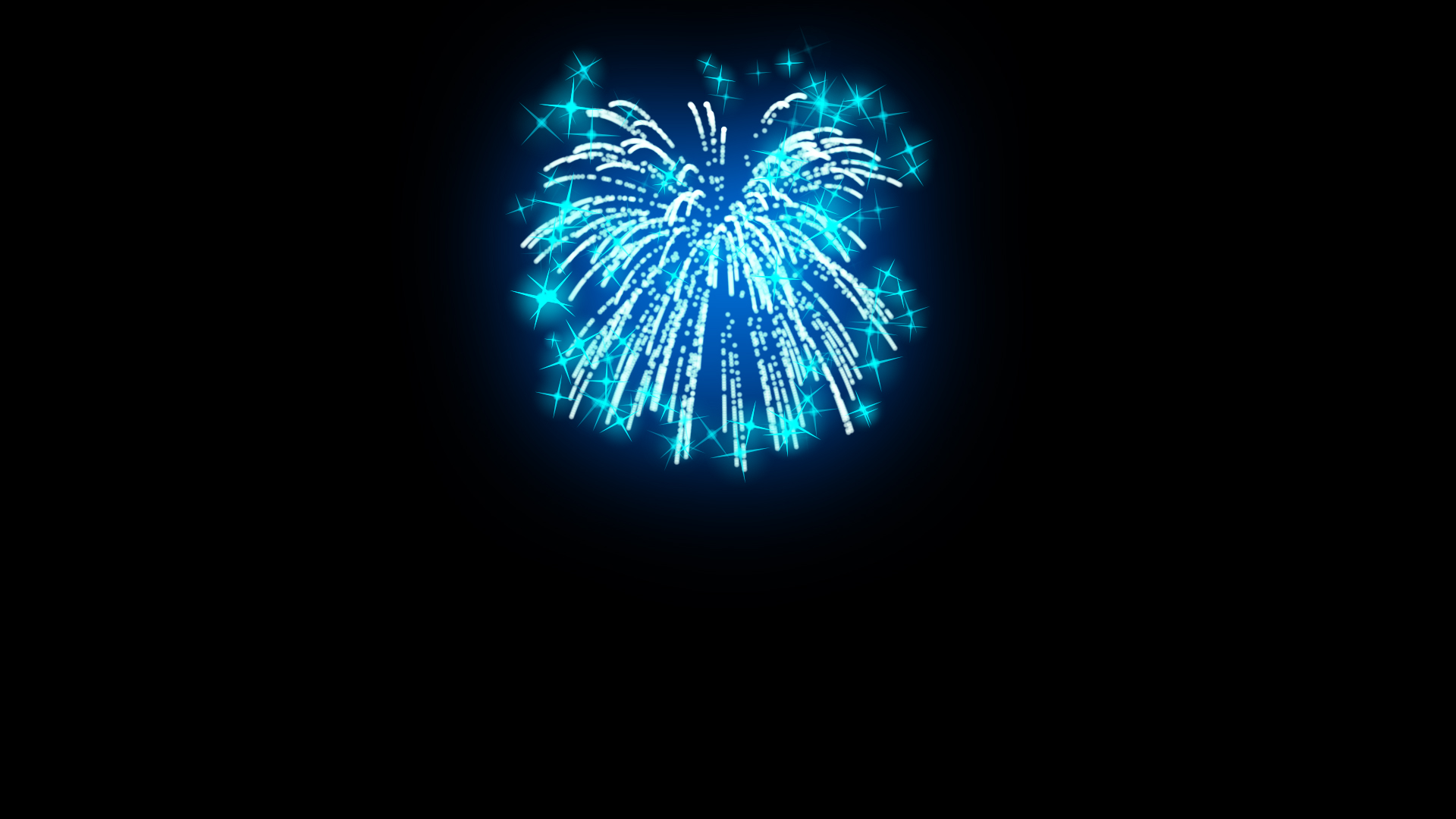 新年喜庆蓝色烟花粒子发光闪烁光效视频的预览图