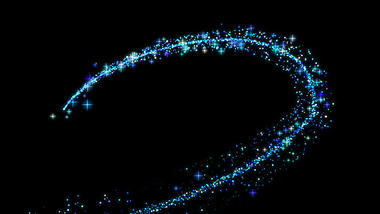 蓝色唯美魔法粒子闪光发光光效光线光视频的预览图