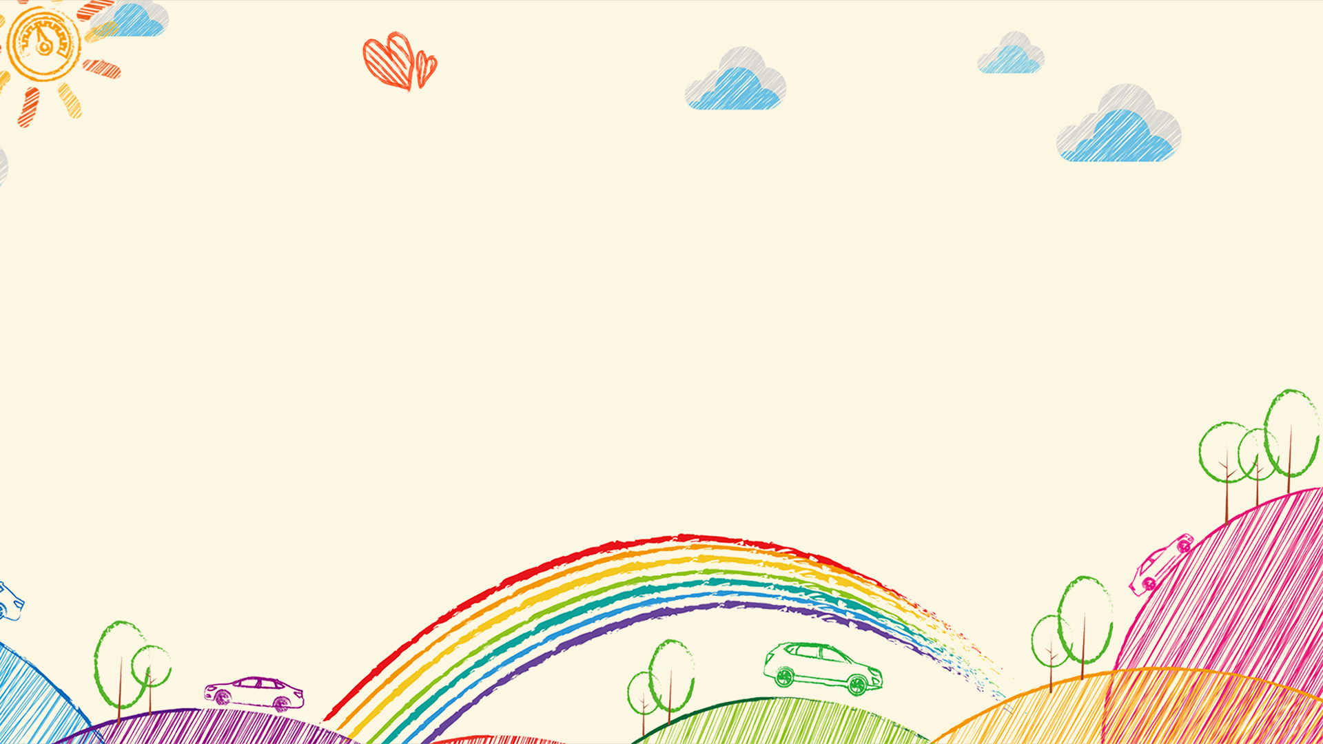 原创卡通手绘彩虹简约可爱六一儿童节动态背景视频的预览图
