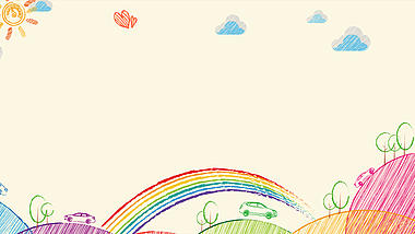 原创卡通手绘彩虹简约可爱六一儿童节动态背景视频的预览图