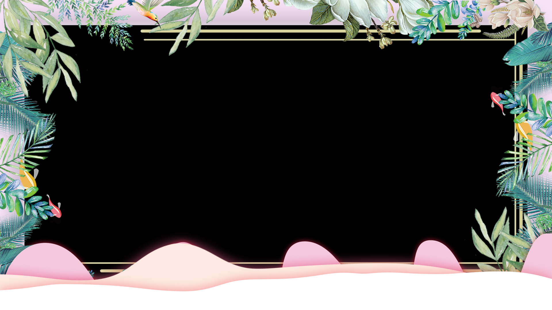 原创粉色清新花朵视频边框视频的预览图