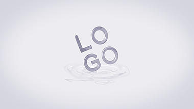 简洁干净水波企业LOGO展示演绎片头视频的预览图