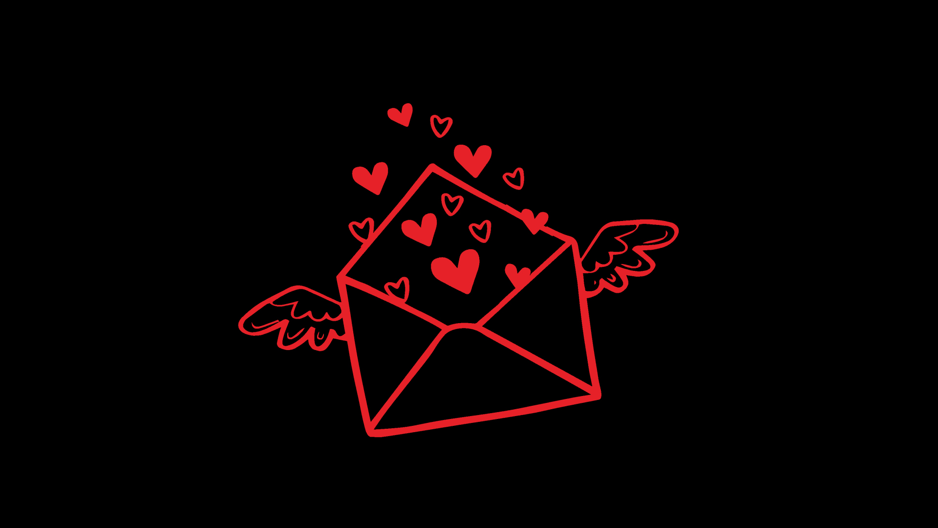520红色爱心信封可爱视频的预览图