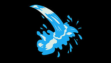 蓝色流动的水流倒水注水出水液体视频的预览图