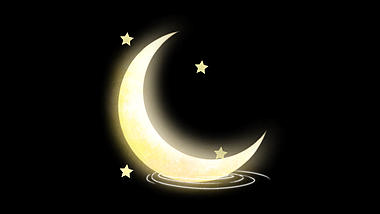 月亮唯美梦幻星空波纹夜晚视频的预览图