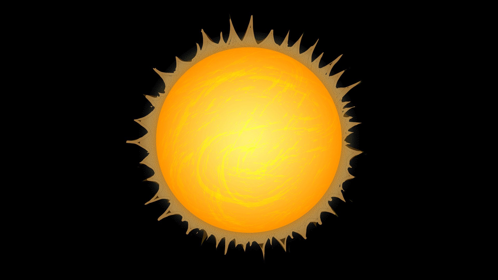 太阳星球金色光芒卡通视频的预览图