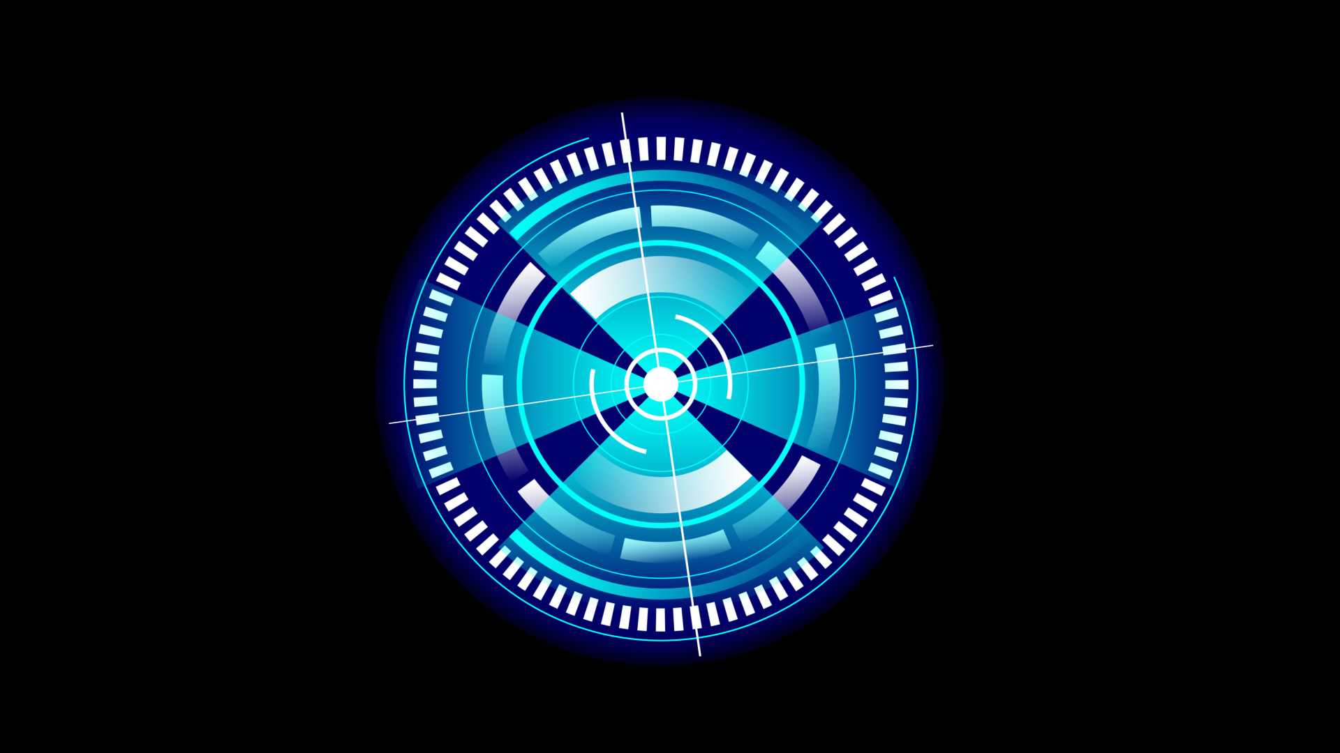 赛博朋克科技感蓝色圆环圆圈转动搜索视频的预览图