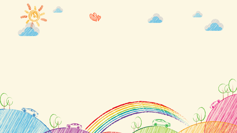 儿童节六一61彩虹云朵太阳漫画视频背景视频的预览图